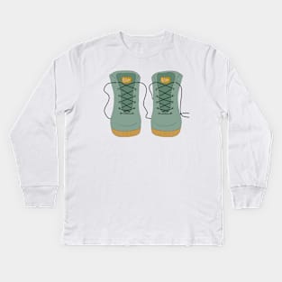 Hikers boots Kids Long Sleeve T-Shirt